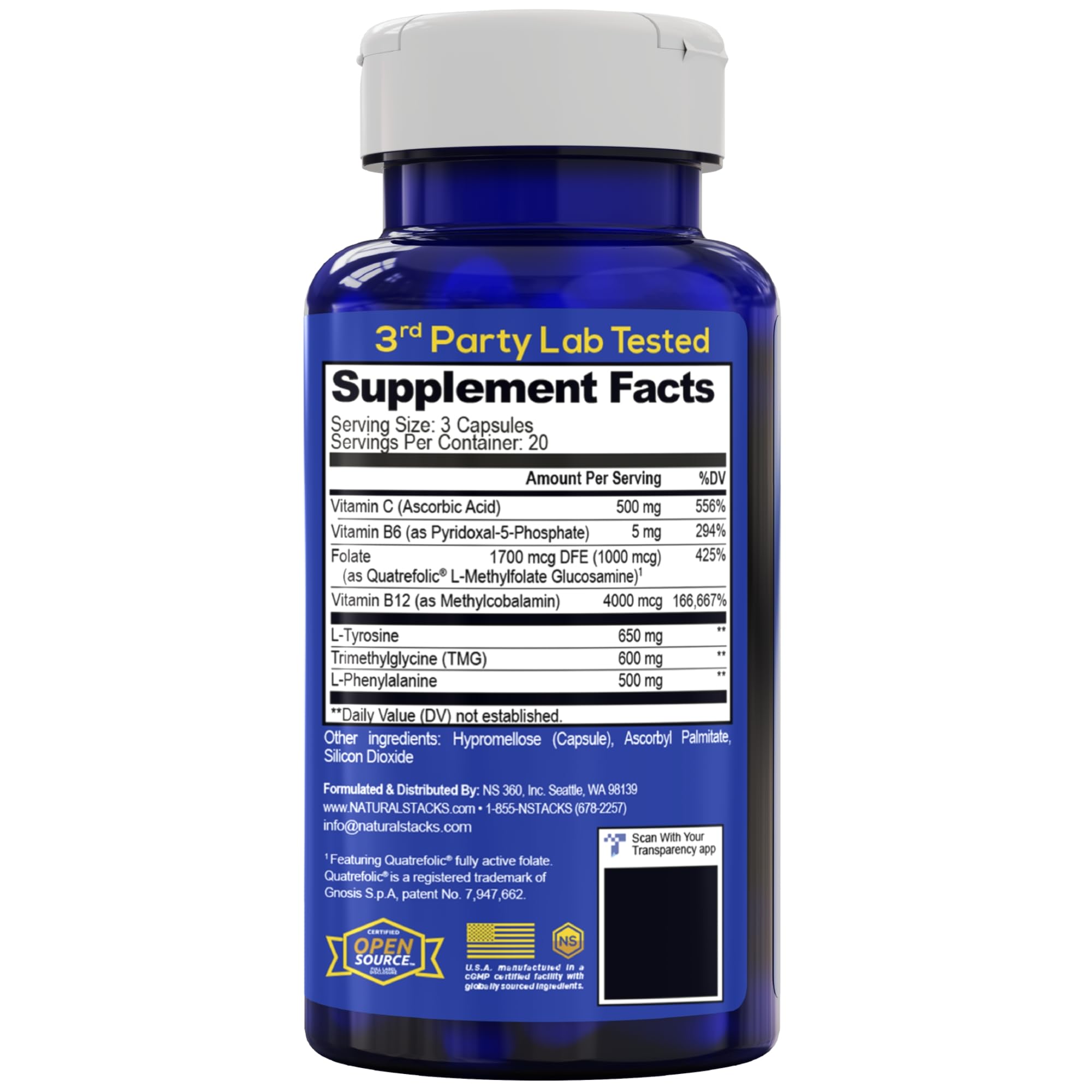 Natural Stacks Cognitive Support Supplement | Focus

