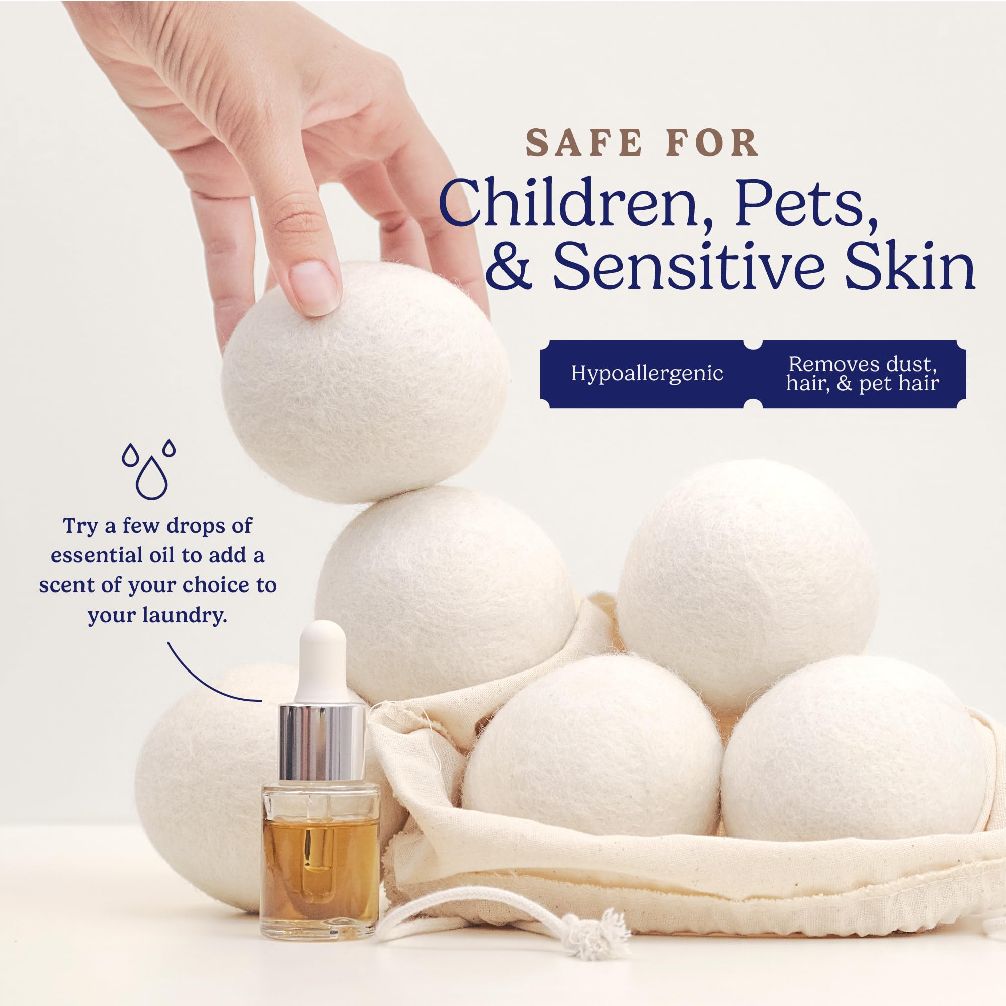 Handy Laundry Wool Dryer Balls - Natural Fabric Softener

