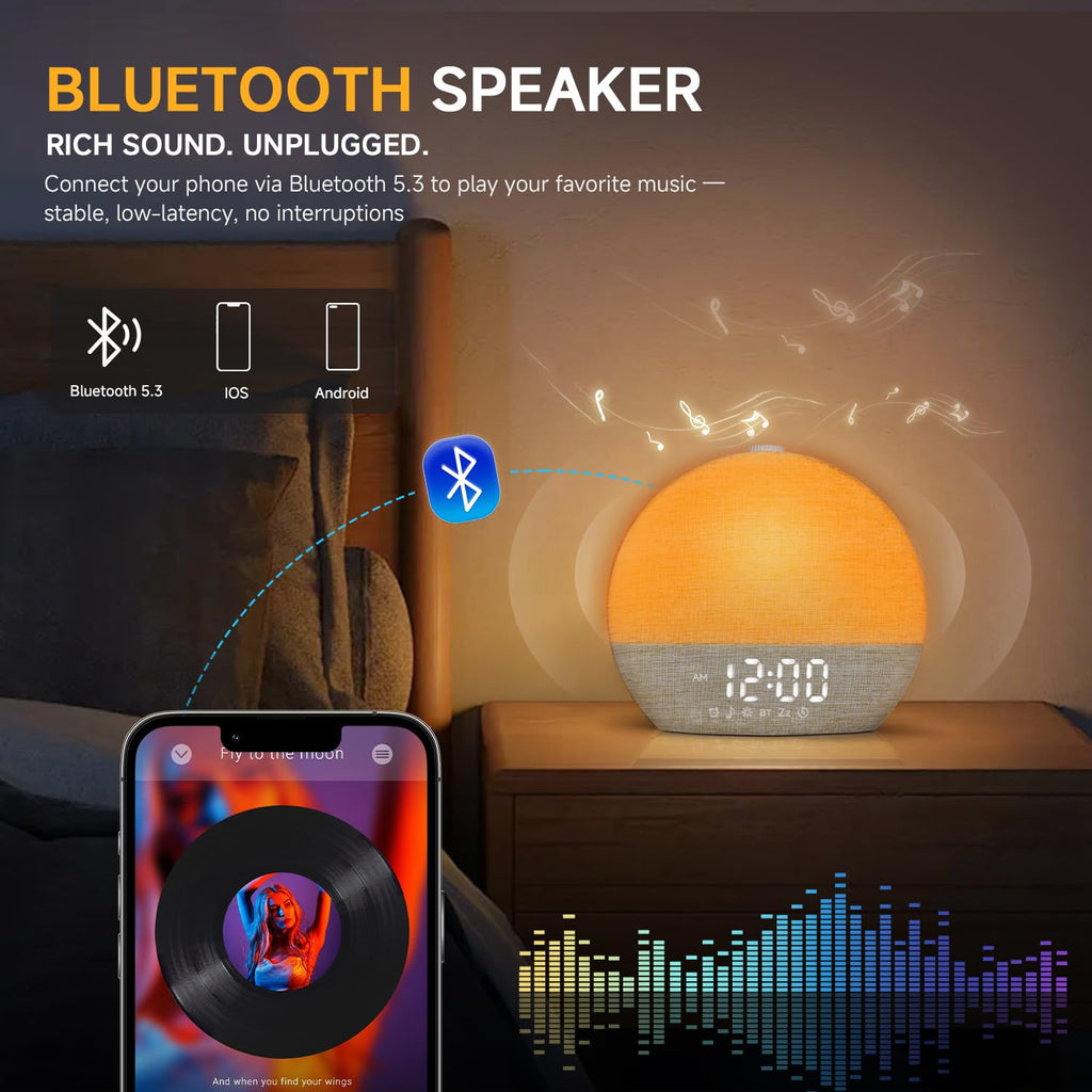 Geuuap Sunrise Alarm Clock with Sleep Sounds

