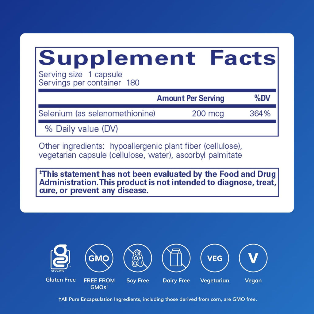 Pure Encapsulations Selenium Supplement - Immune Support

