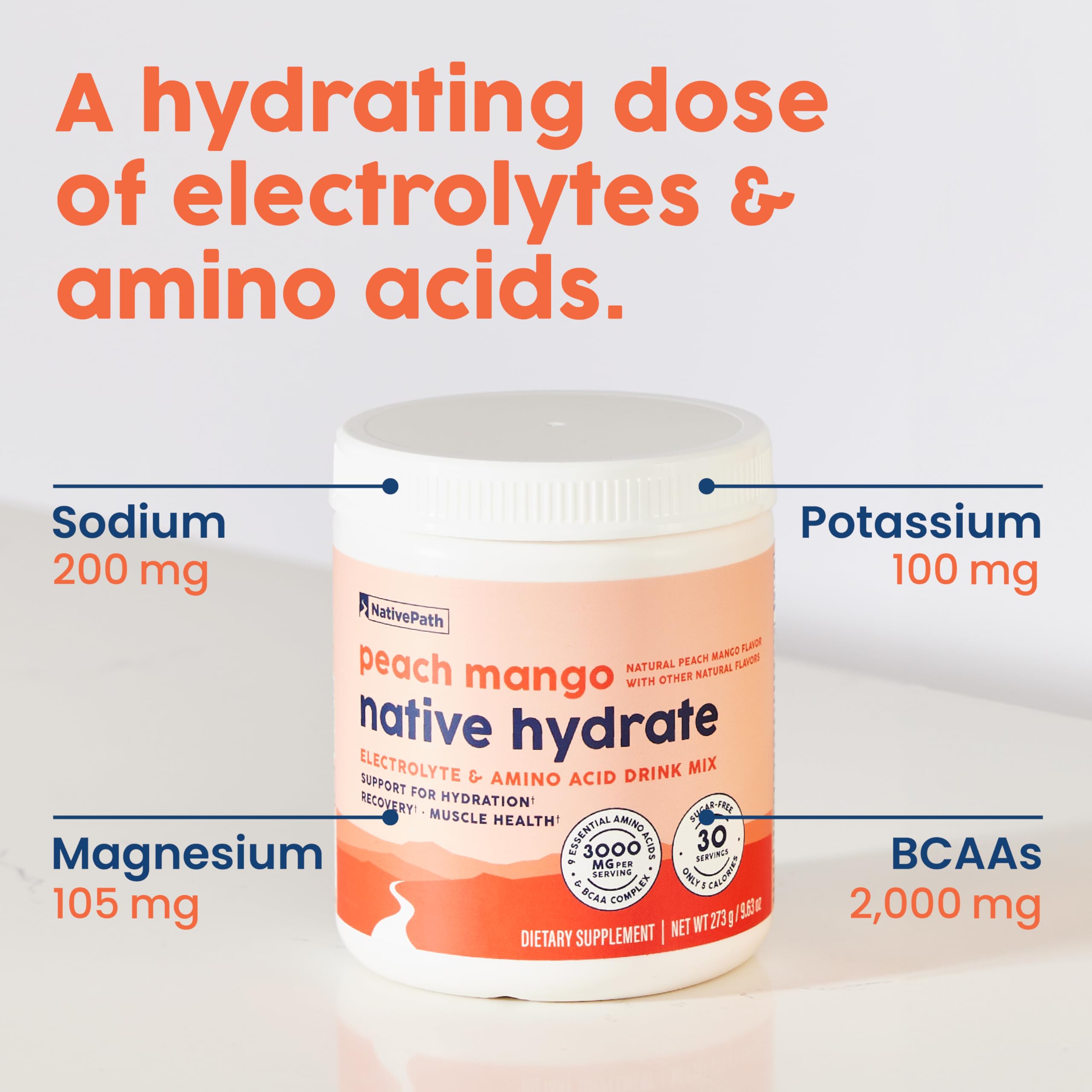 NativePath Hydrate Electrolyte Powder – Zero Sugar Drink Mix

