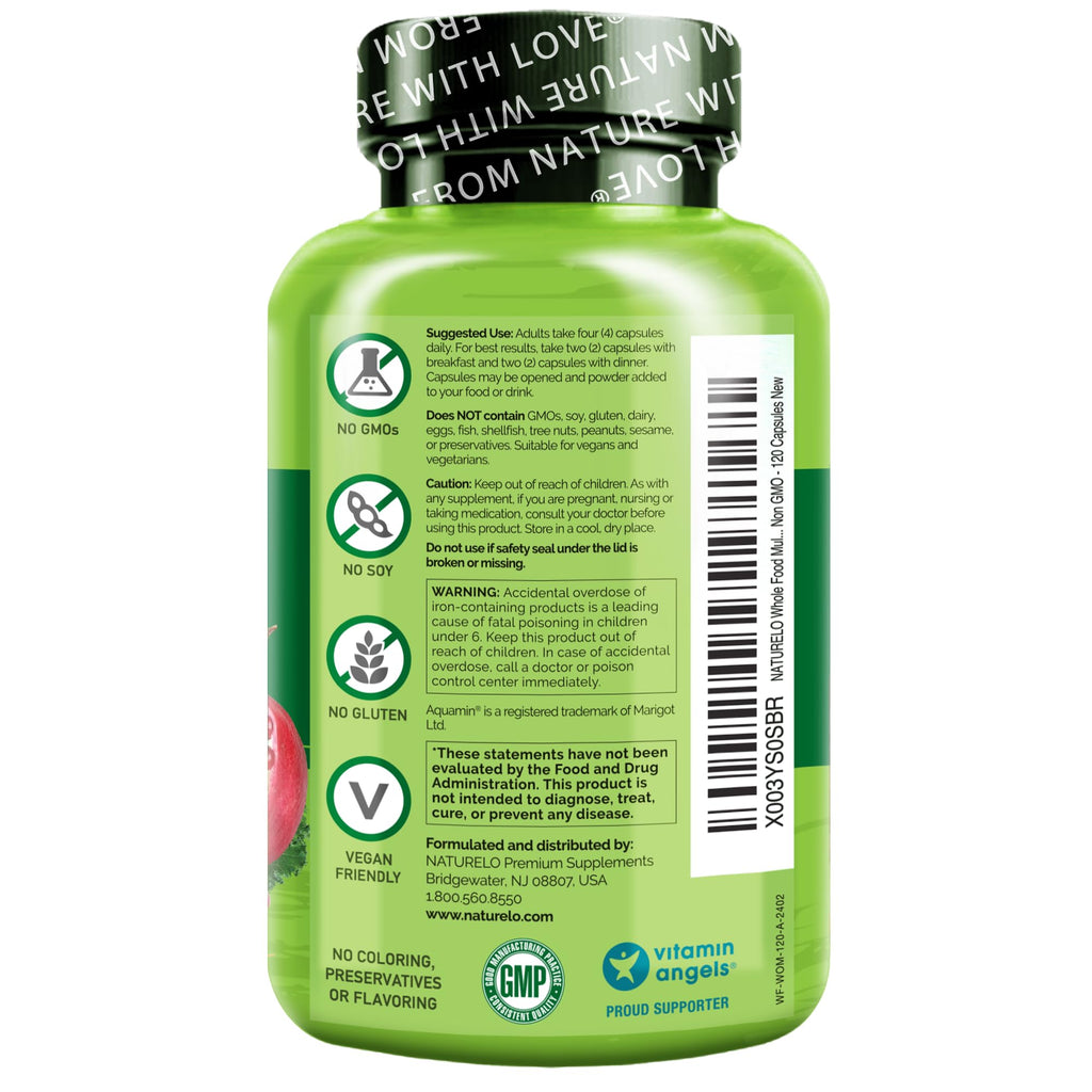 Naturelo Whole Food Multivitamin for Women | Plant-Based

