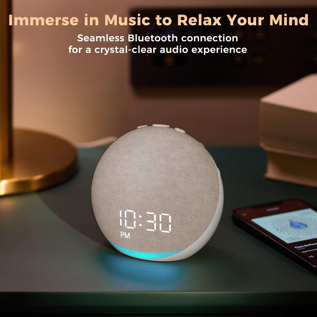 Sound Machine Alarm Clock with 25 Sleep Sounds | Bluetooth Speaker

