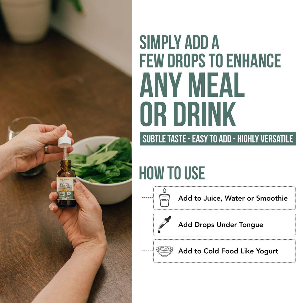 MenaQ7 Organic D3 K2 Vitamin Sublingual Drops 10000 IU

