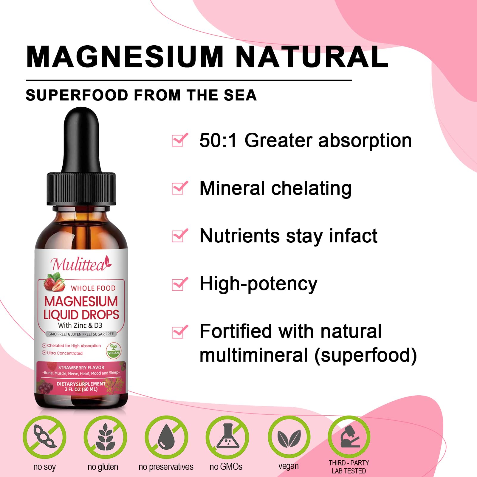 Mulittea Magnesium Glycinate Liquid - High Potency

