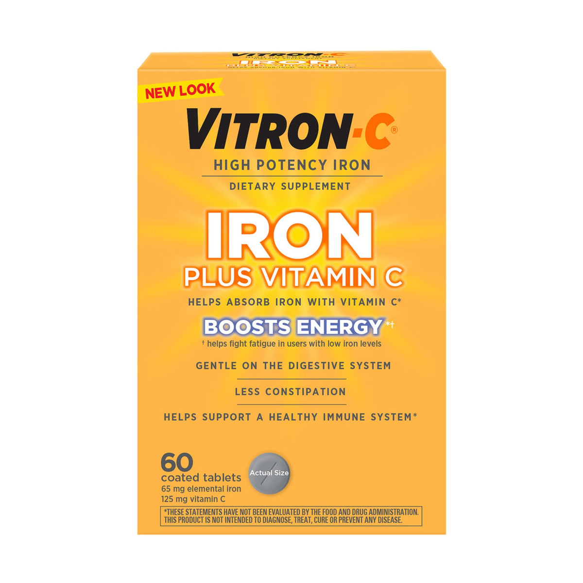 Vitron-C Iron Supplement with Vitamin C, Once Daily