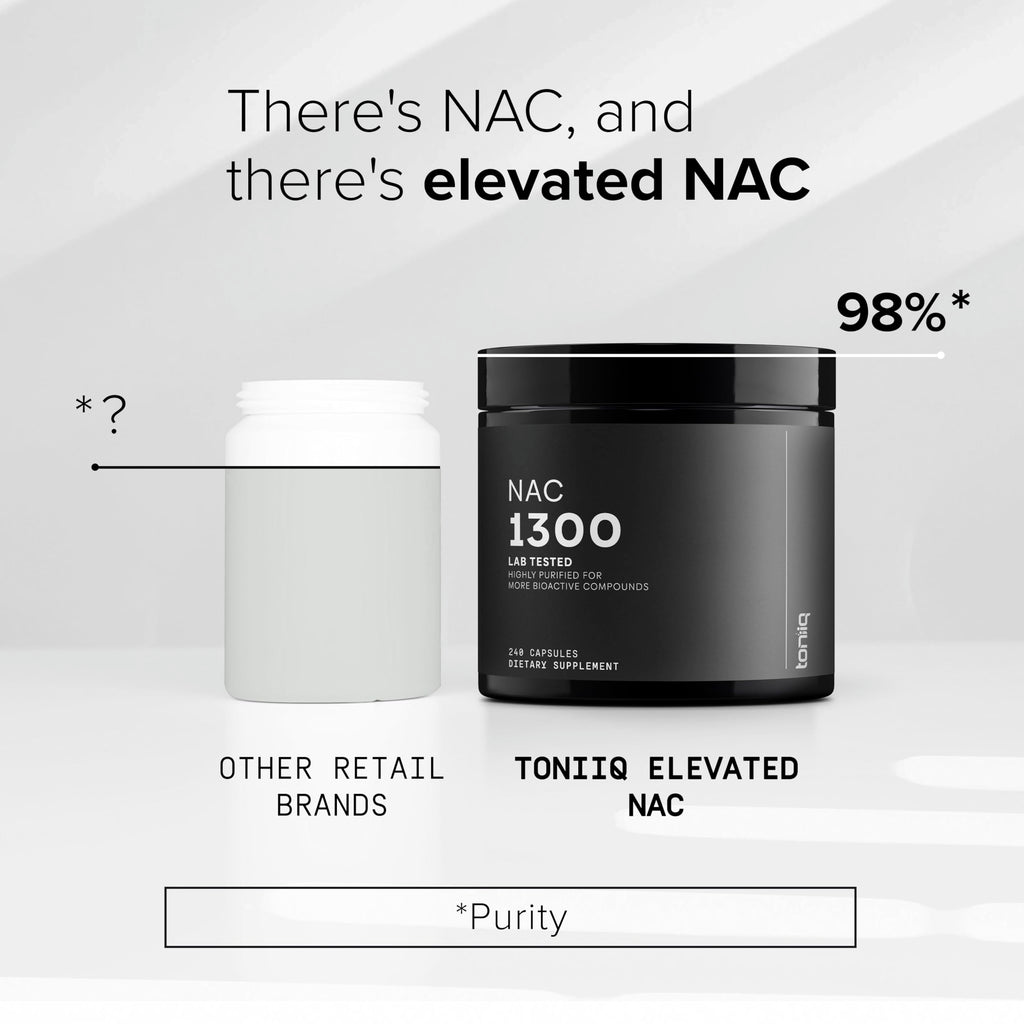 Toniiq NAC Supplement 1300mg | 98% Purity

