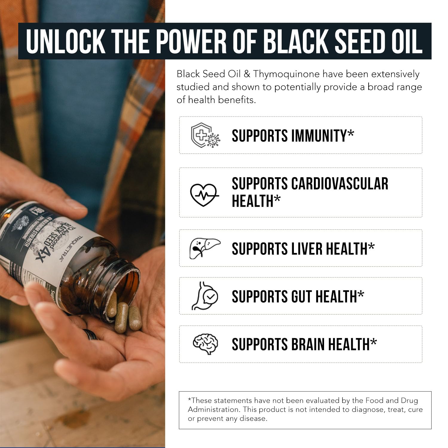 TQ-Advanced 4X Thymoquinone Black Seed Oil Capsules

