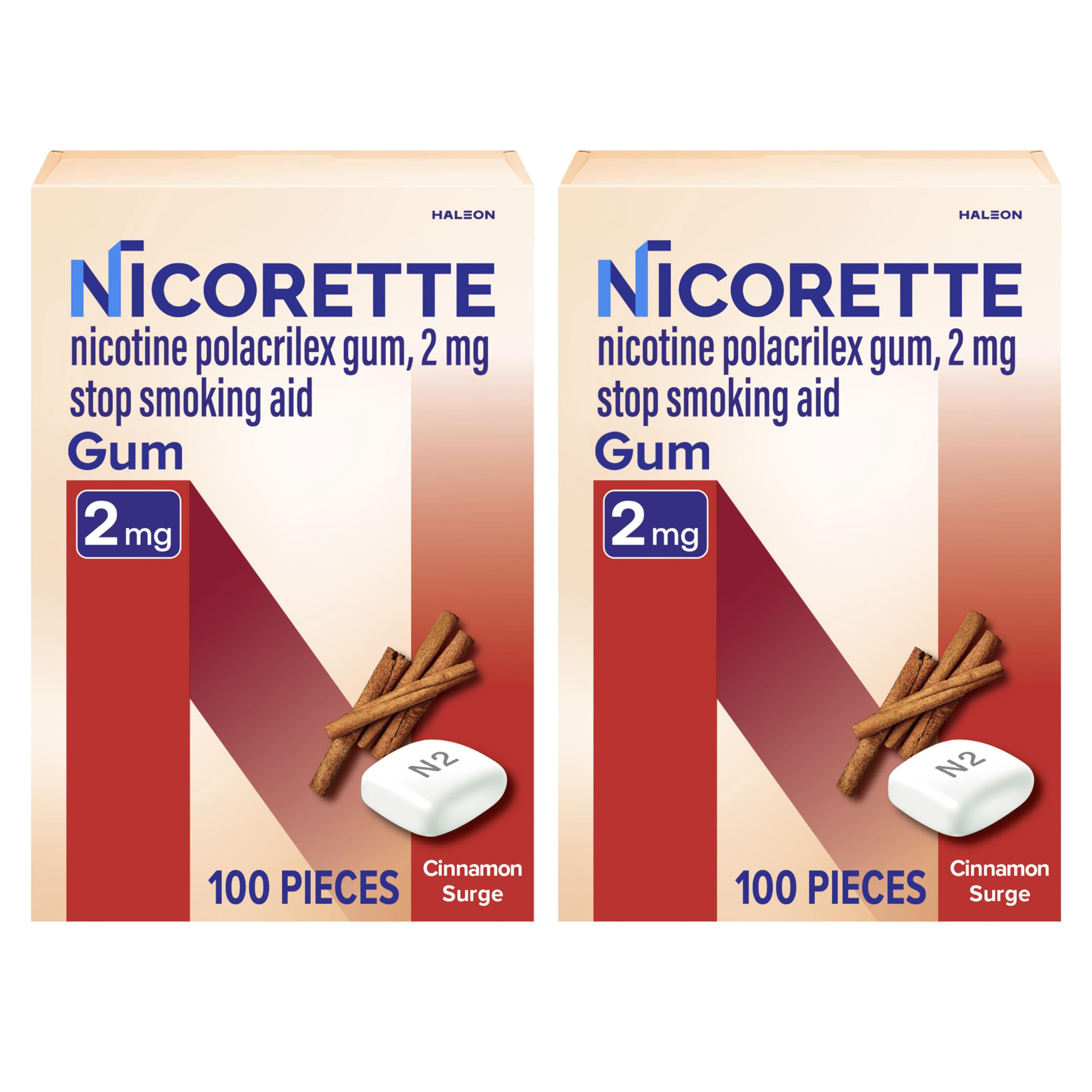 Nicorette Nicotine Gum Stop Smoking Aid

