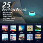 Sleep Sound Machine 25 Sounds Night Light

