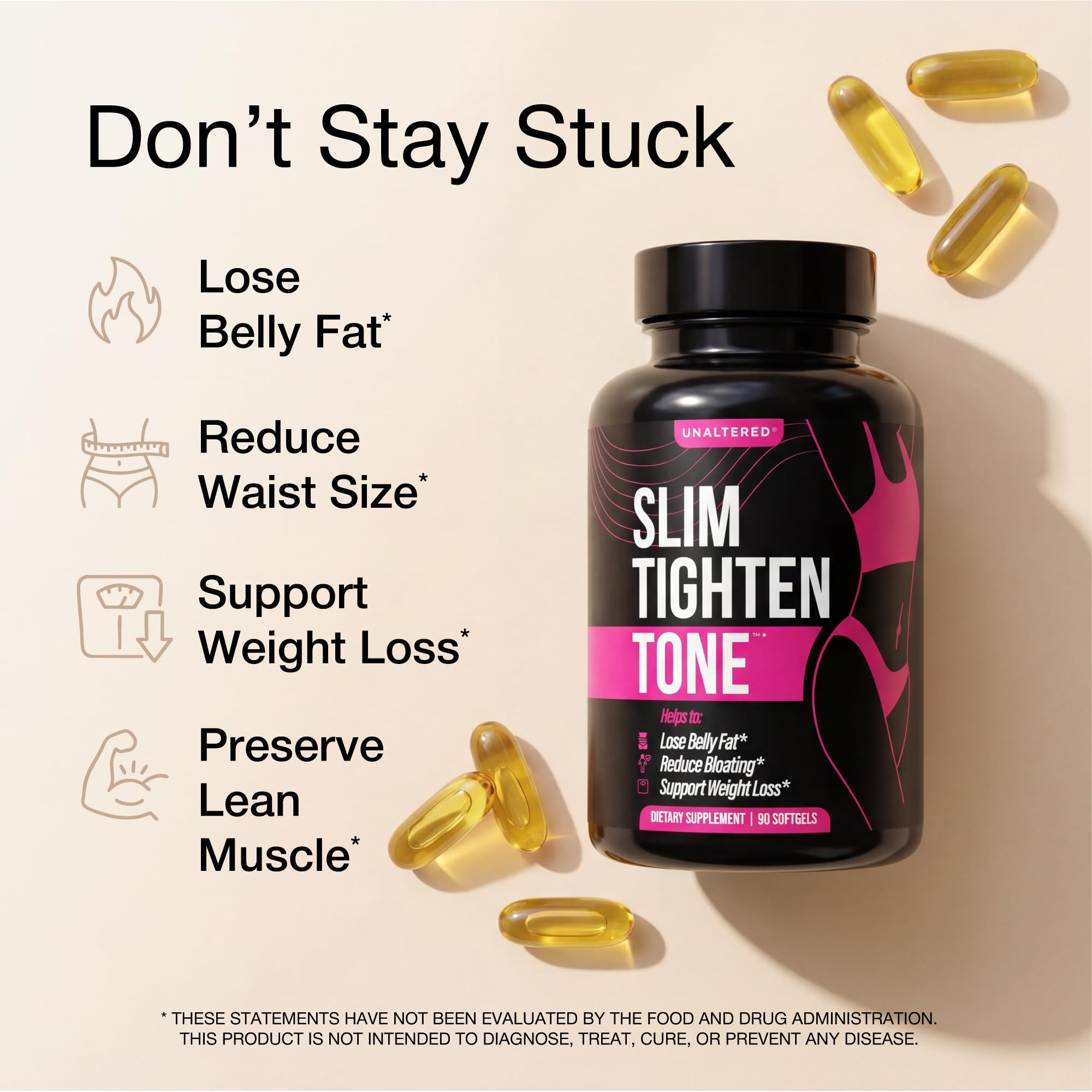 UNALTERED Belly Fat Burner for Women - Natural Weight Loss


