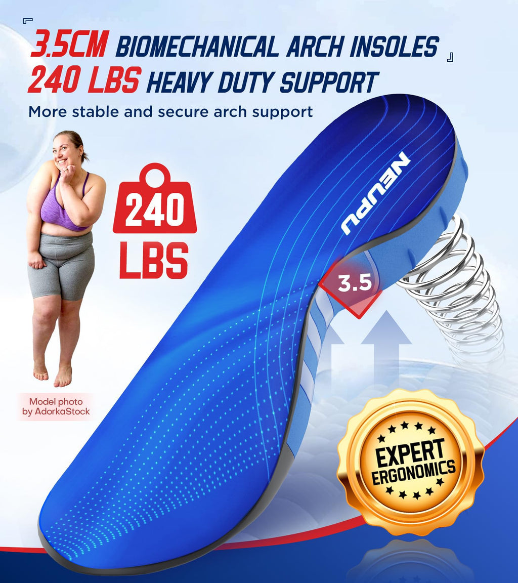 NEUPU High Arch Support Orthotic Insoles | Pain Relief

