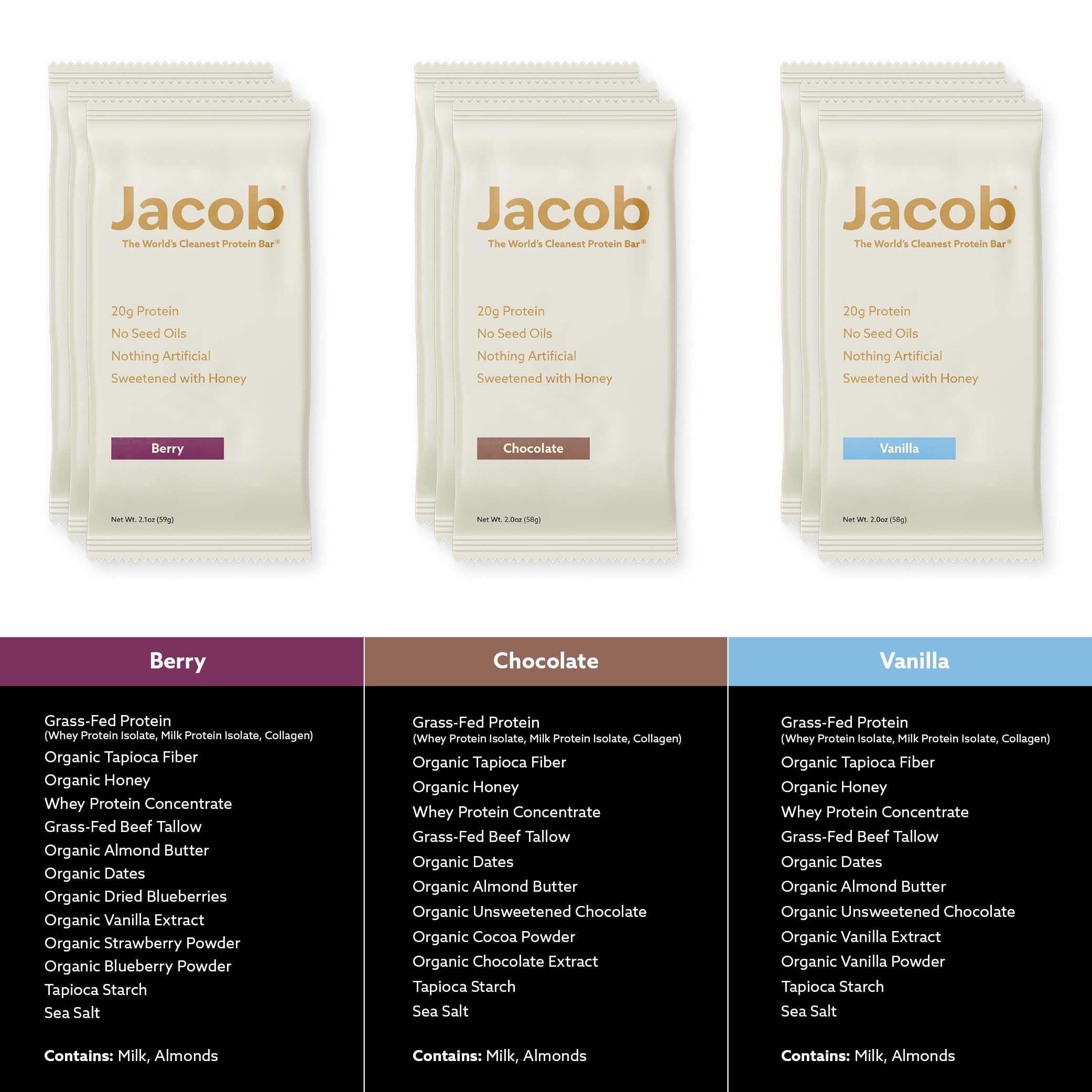 Jacob Bar Protein Bars - Clean On-the-Go Snack

