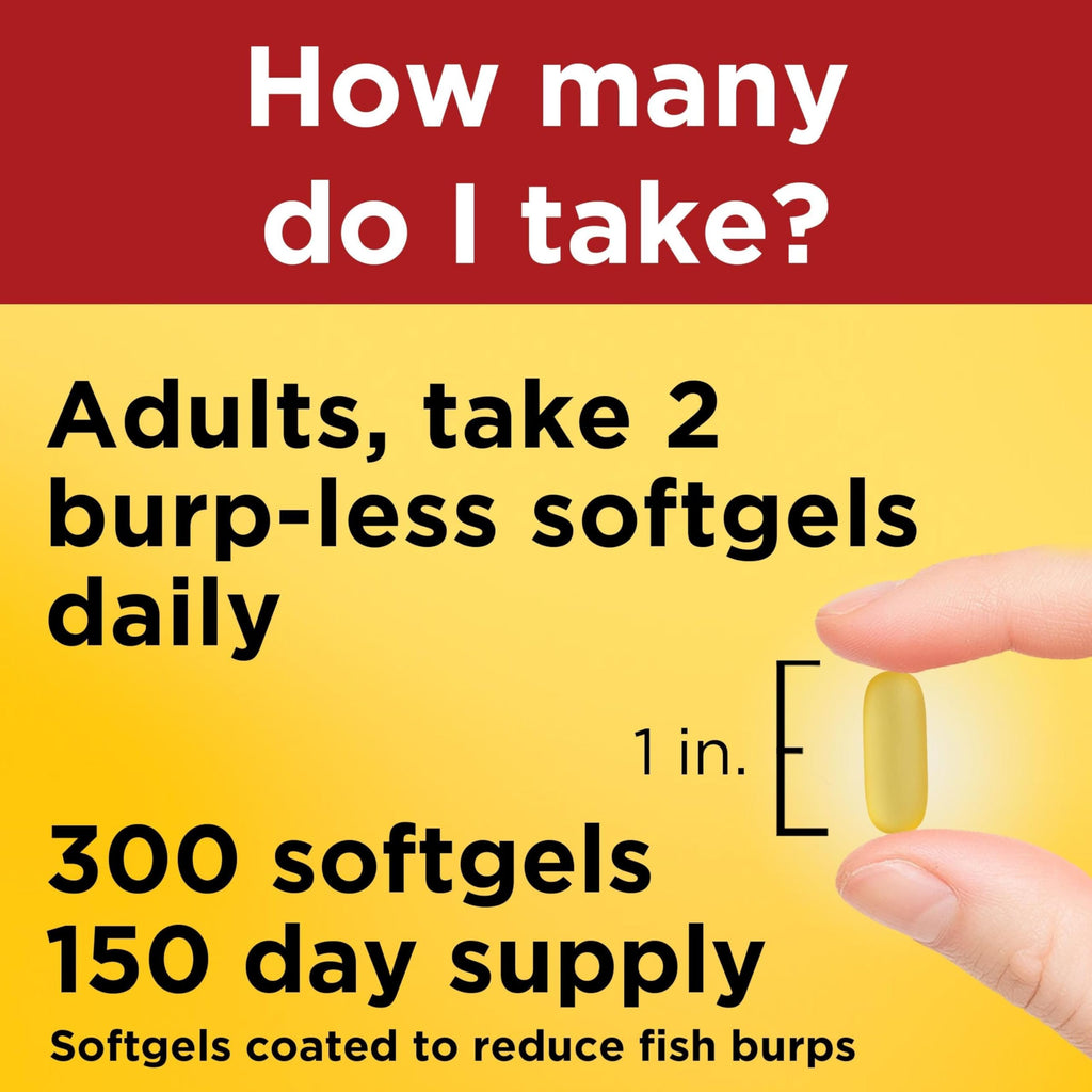 Nature Made Burp Less Fish Oil Omega-3 Softgels

