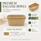 Kaderron Paper Bowls with Lids – Heavy Duty, Microwave Safe

