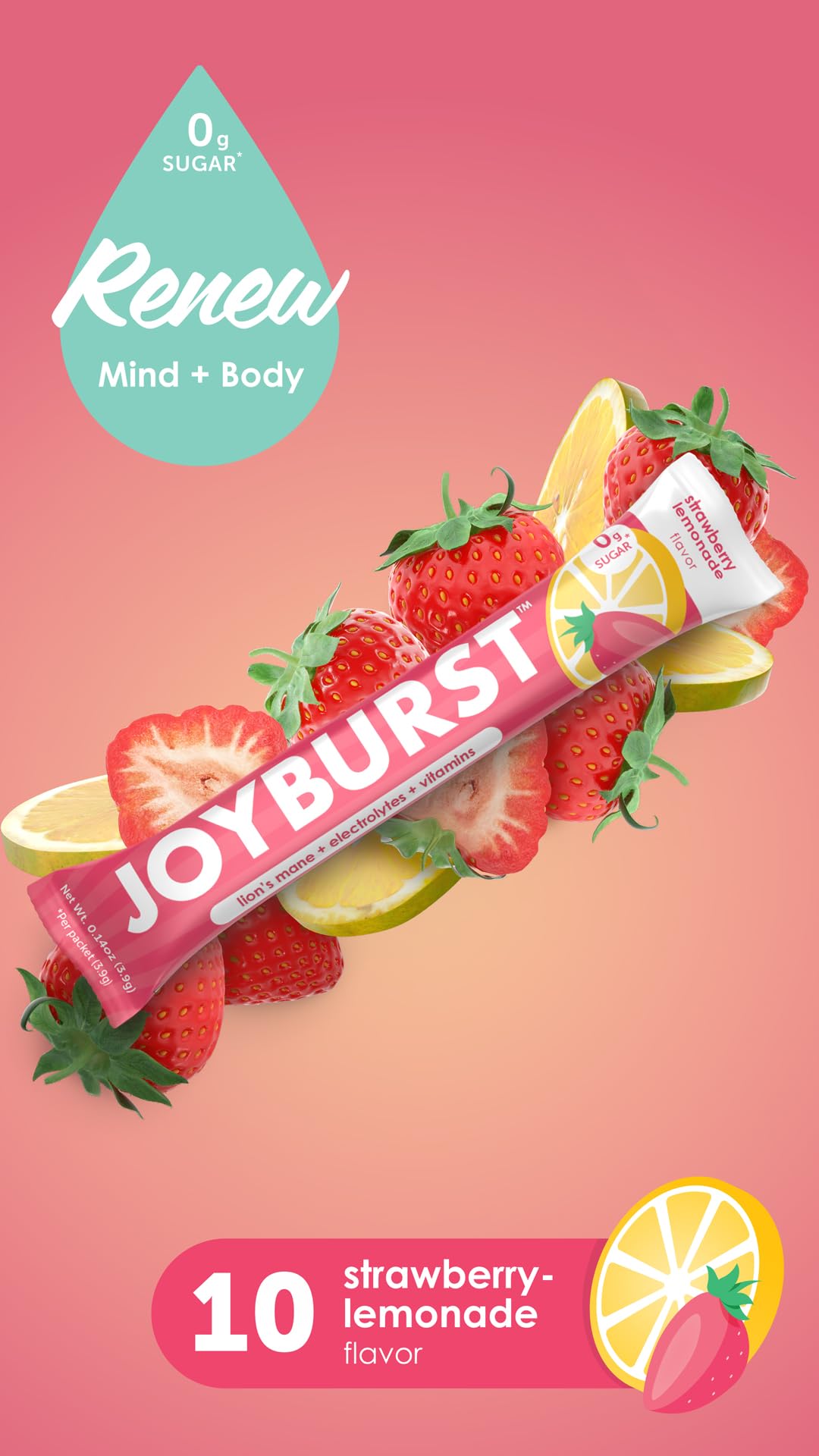 Joyburst Electrolyte Powder Sticks | Sugar Free Hydration

