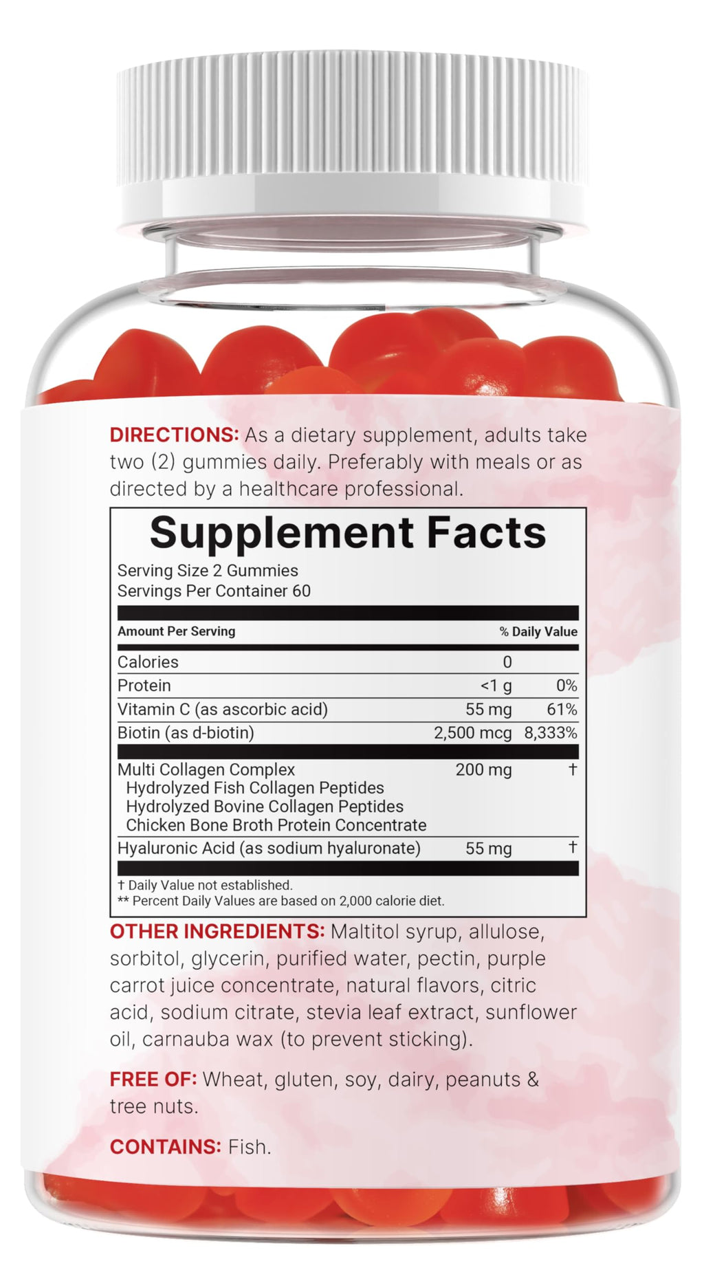 Micro Ingredients Multi Collagen Gummies | Chewable Collagen

