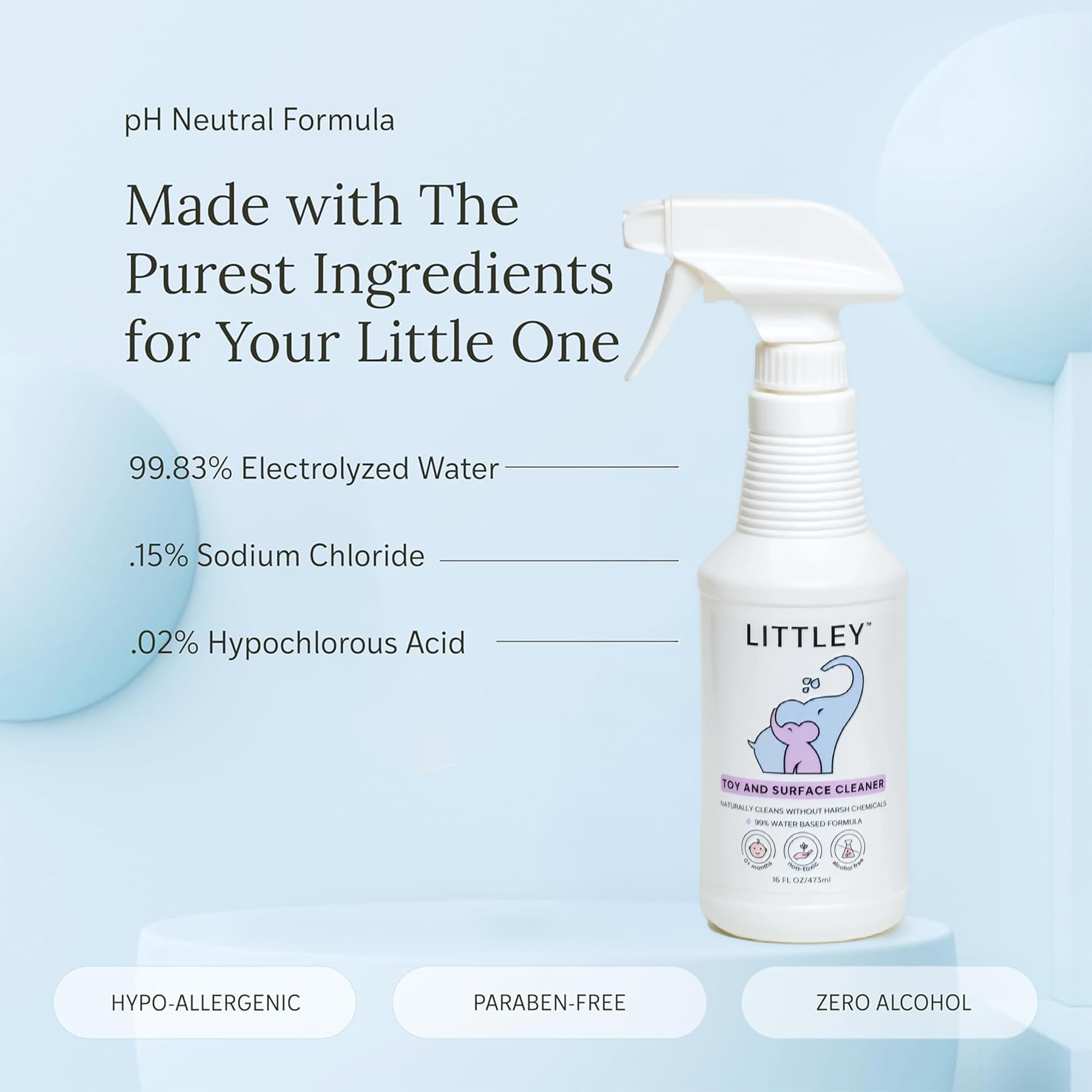 Littley HOCl Toy & Surface Cleaner | Fragrance-Free

