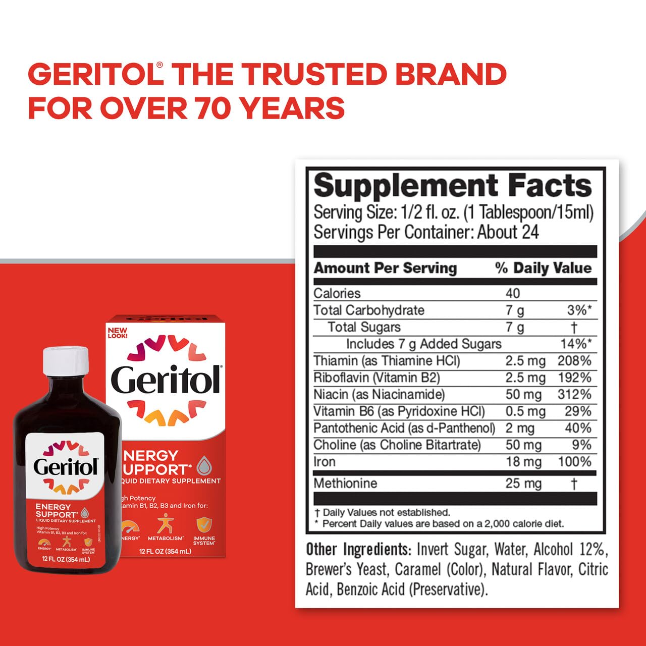 Geritol Liquid Vitamin and Iron for Energy


