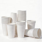 MOUMOULIFE Disposable Paper Cups – Leak-Proof & Recyclable
