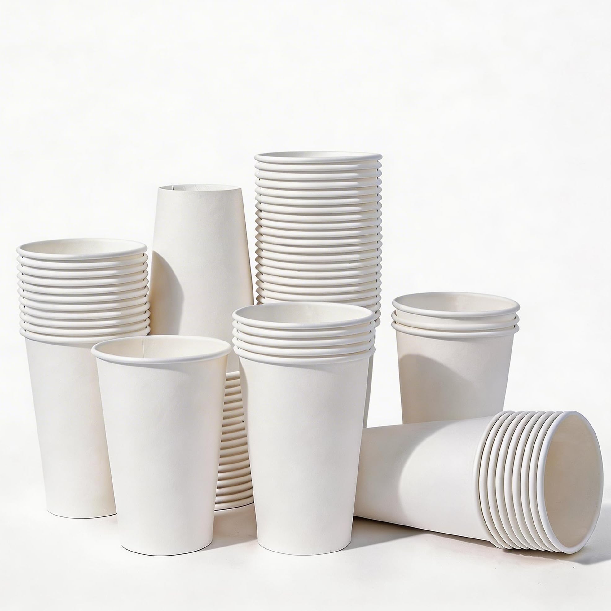 MOUMOULIFE Disposable Paper Cups – Leak-Proof & Recyclable