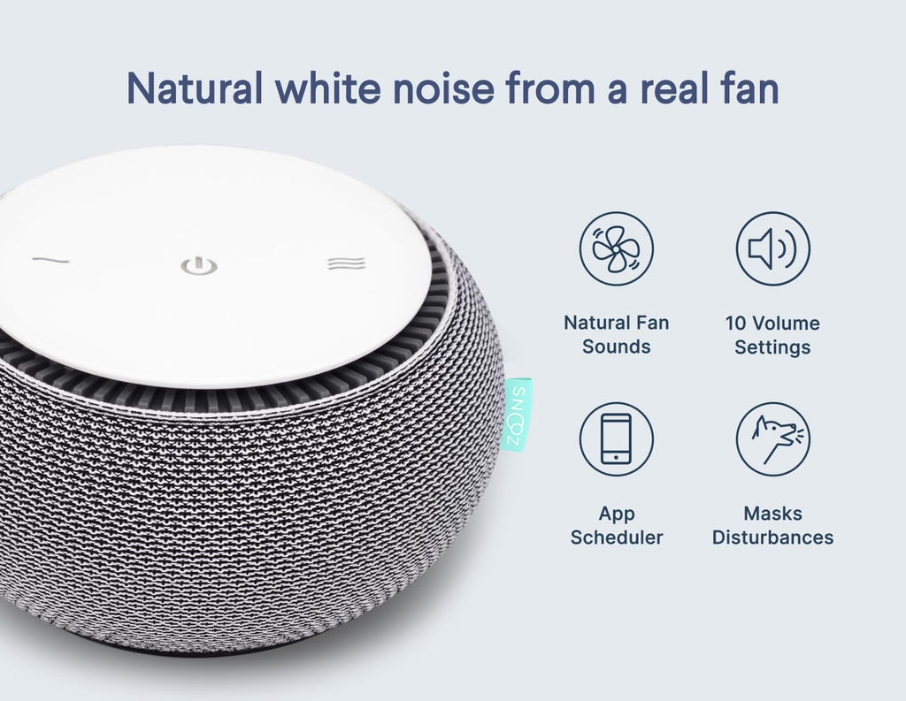 SNOOZ White Noise Machine with Real Fan Inside – Sleep Aid

