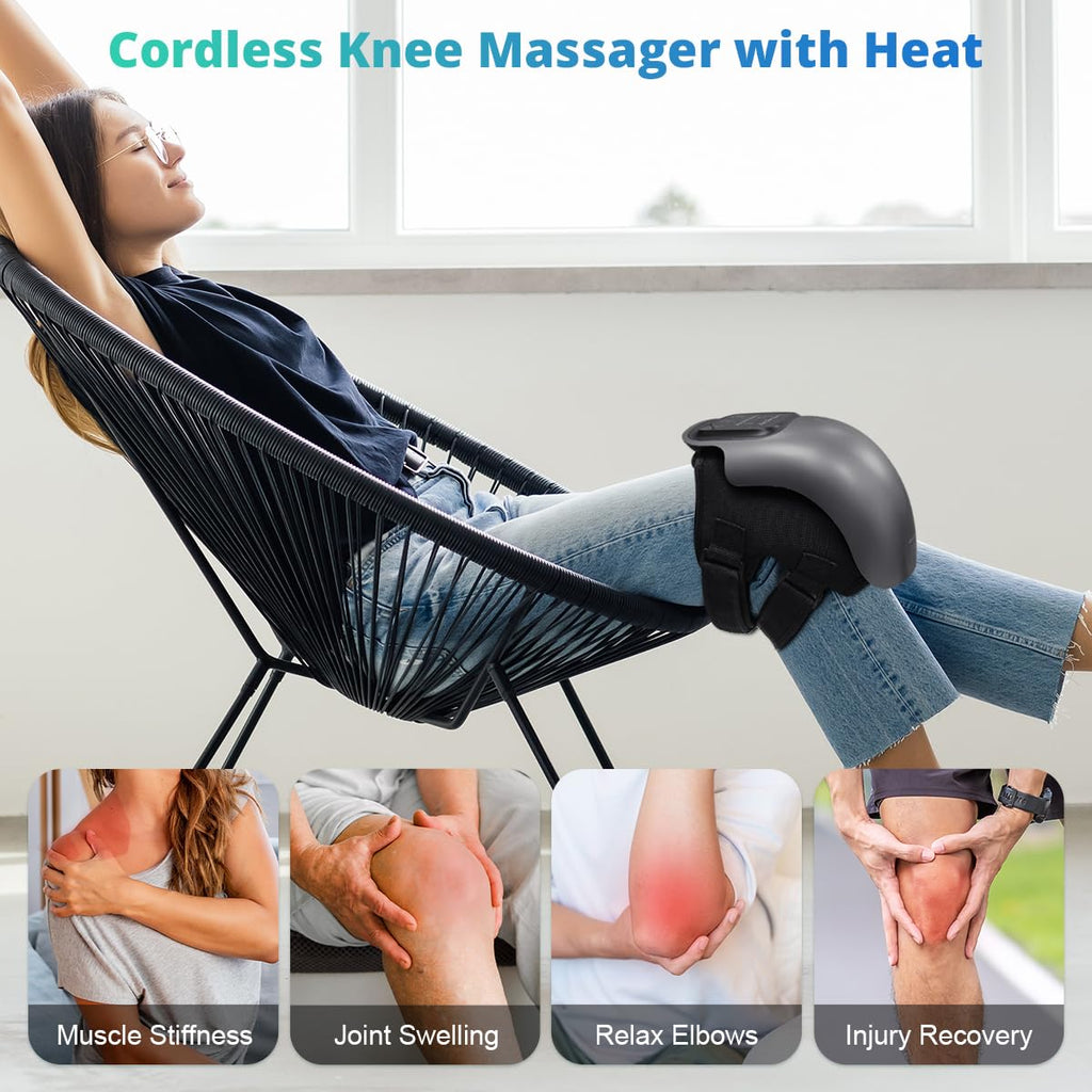 Medcursor Knee Massager with Heat Cordless 3-Mode Massage


