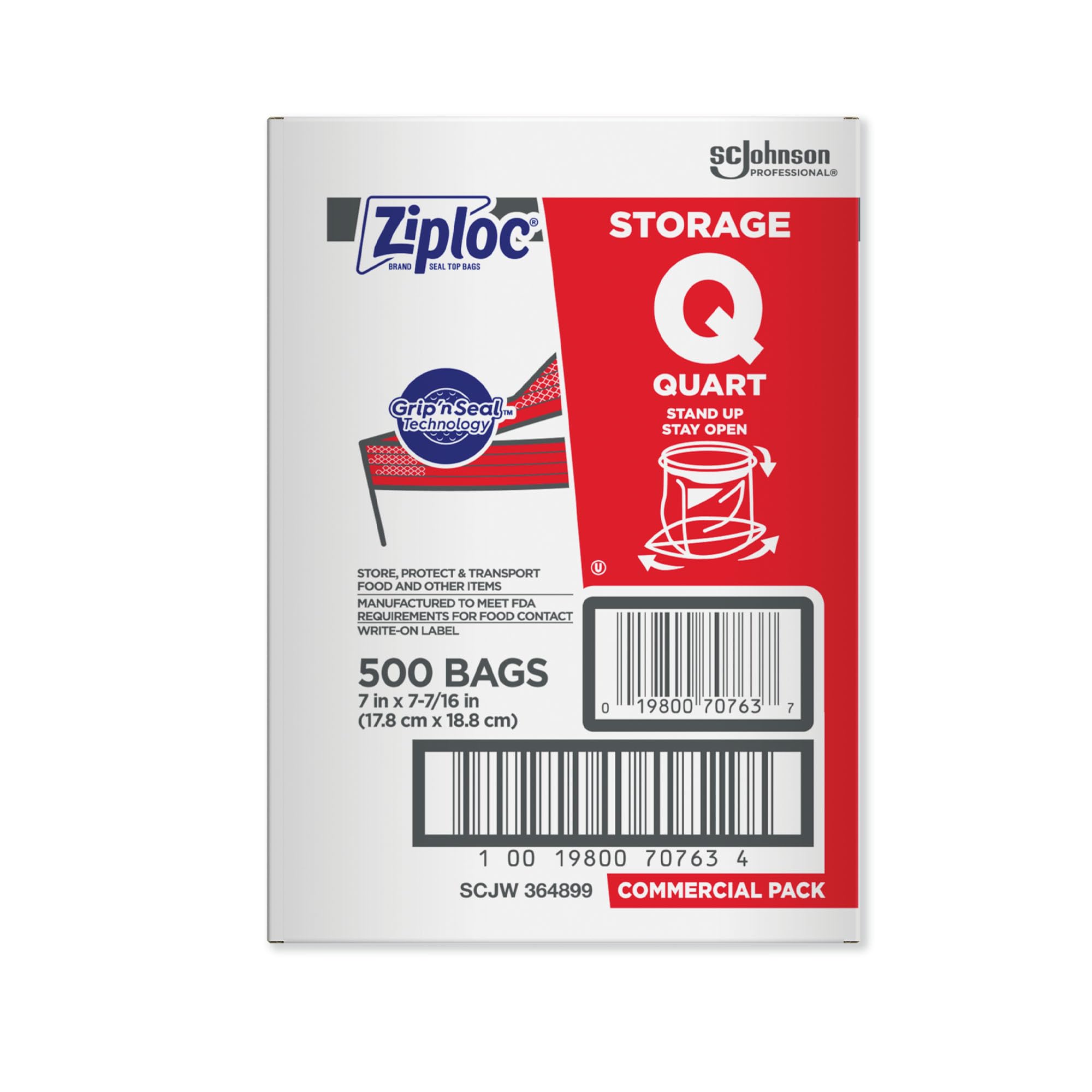 Ziploc Storage Bags with Double Zipper Seal - SC Johnson Pro

