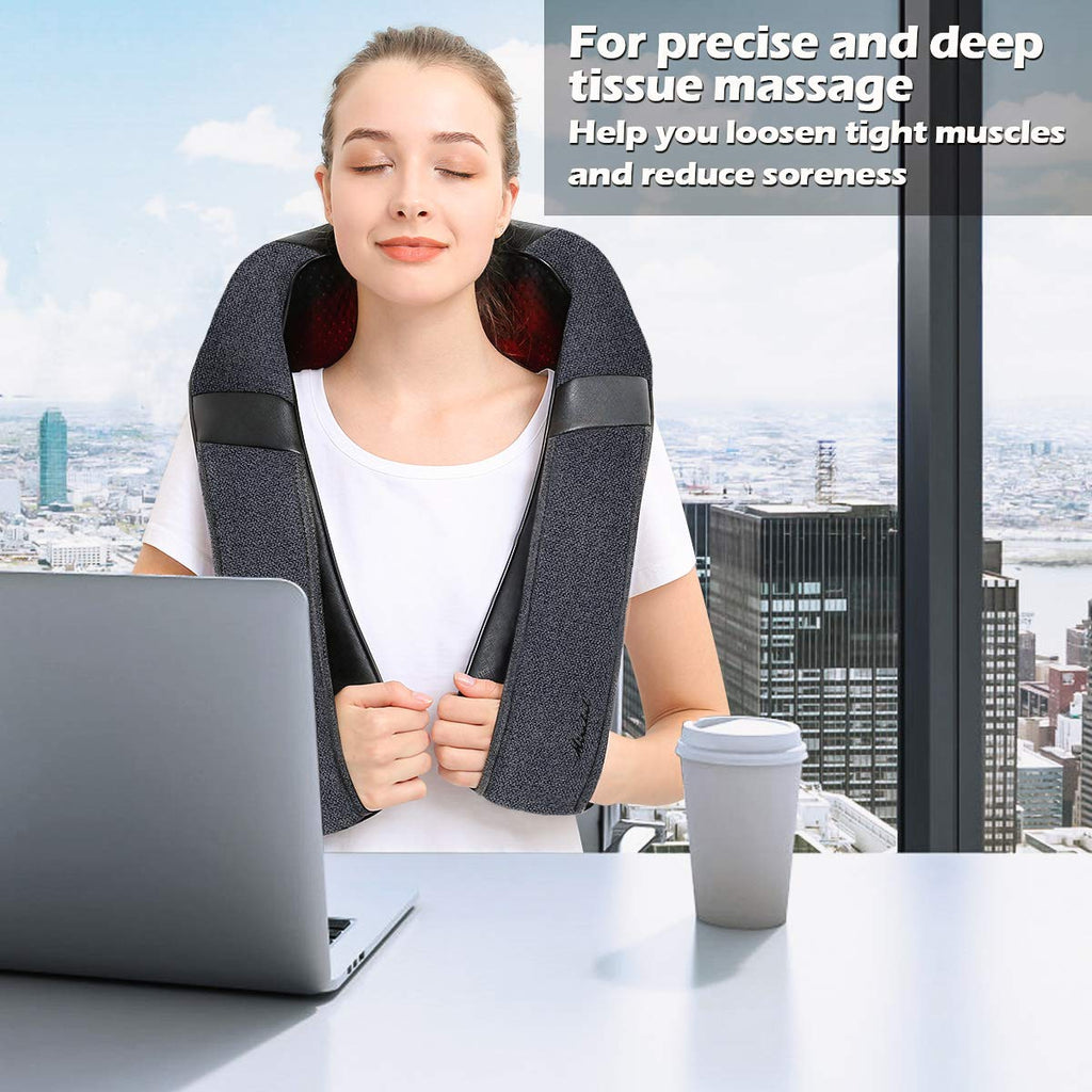 Mirakel Neck Massager with Heat - Shiatsu Back & Shoulder

