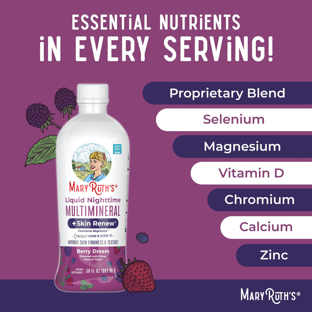 MaryRuth's Nighttime Multimineral + Skin Renew with Sepitone

