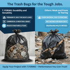 Trash Bags by TFORING - Heavy Duty for Commercial Use

