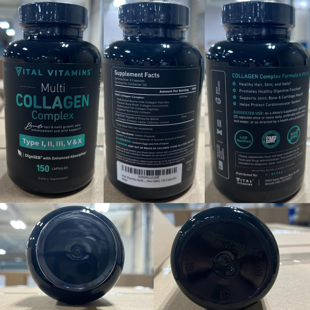 Multi Collagen Peptides Capsules by Vital Vitamins

