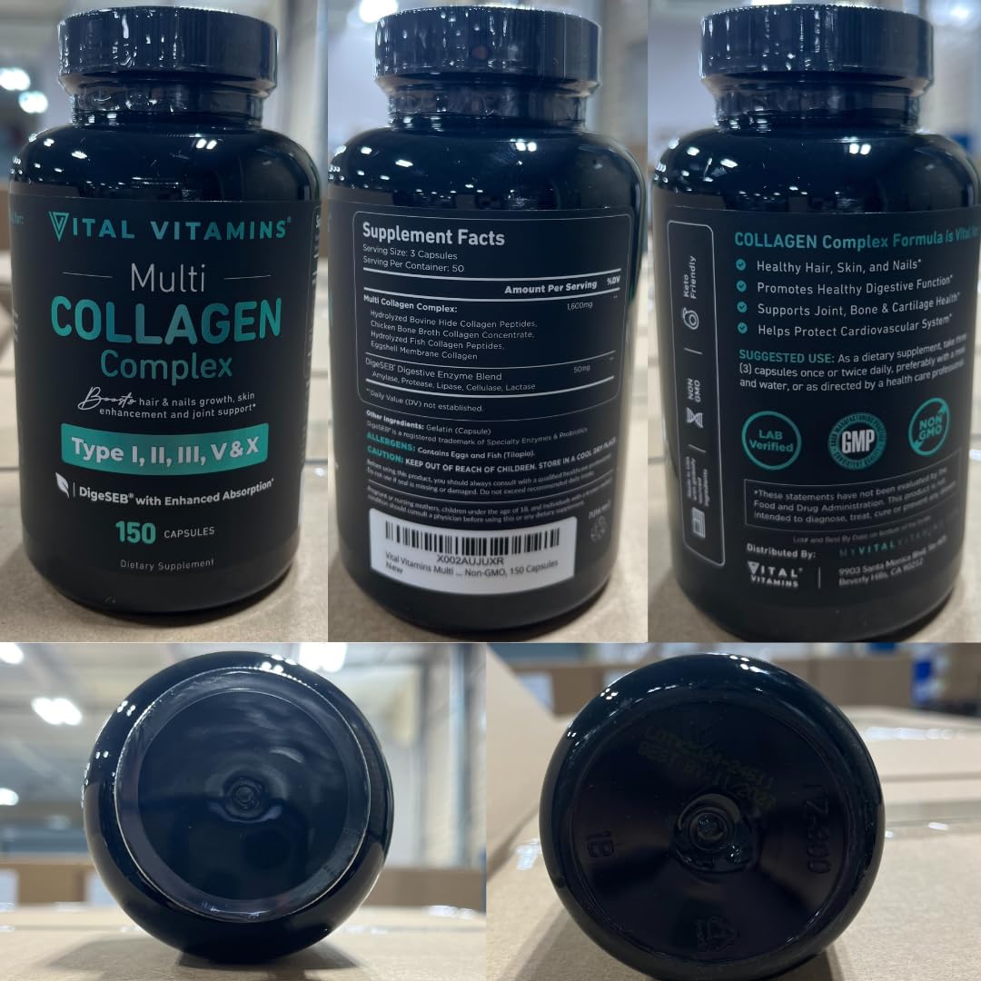 Multi Collagen Peptides Capsules by Vital Vitamins

