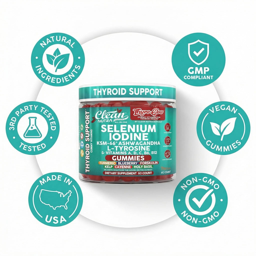 Clean Nutra ThyroGlow Thyroid Support Gummies

