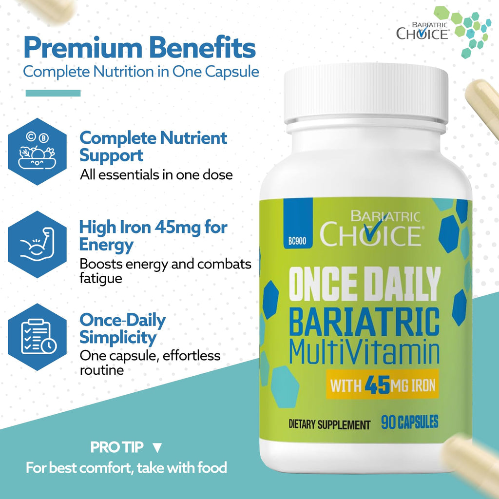 Bariatric Choice Multivitamin with Iron – Once Daily Capsule

