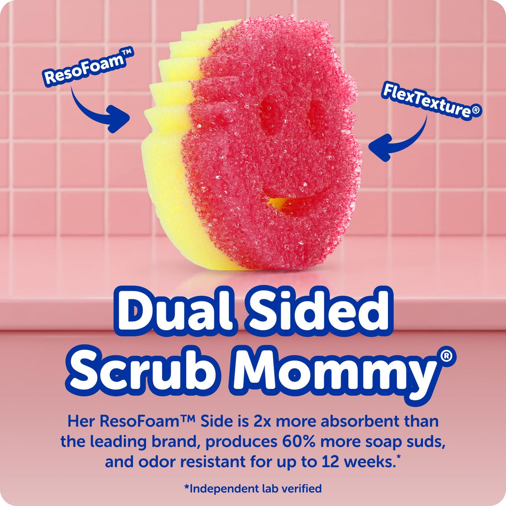 Scrub Mommy Dual-Sided Kitchen Sponge Odor Resistant

