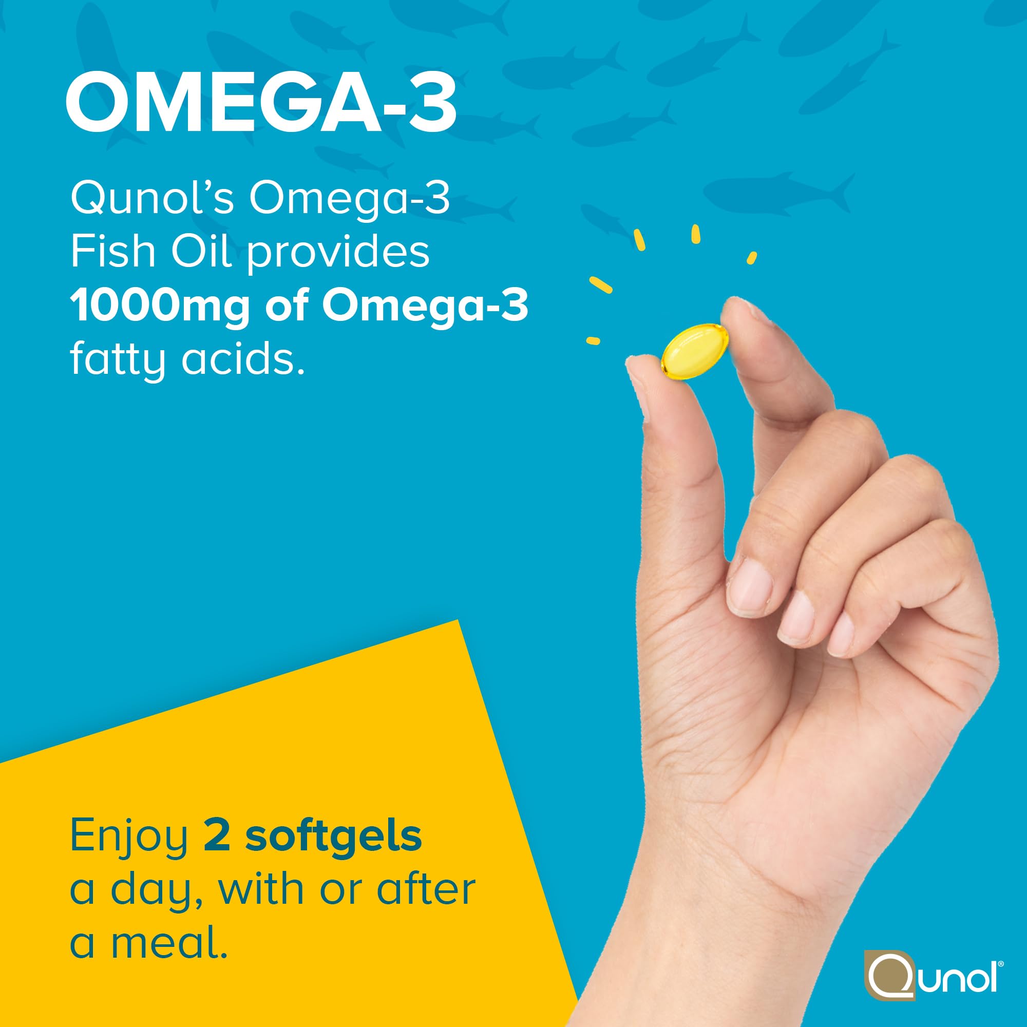 Qunol Fish Oil Omega-3 Softgels for Heart Health

