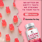 LUCNVEM Calcium Citrate Gummies with Vitamin D3 & K2


