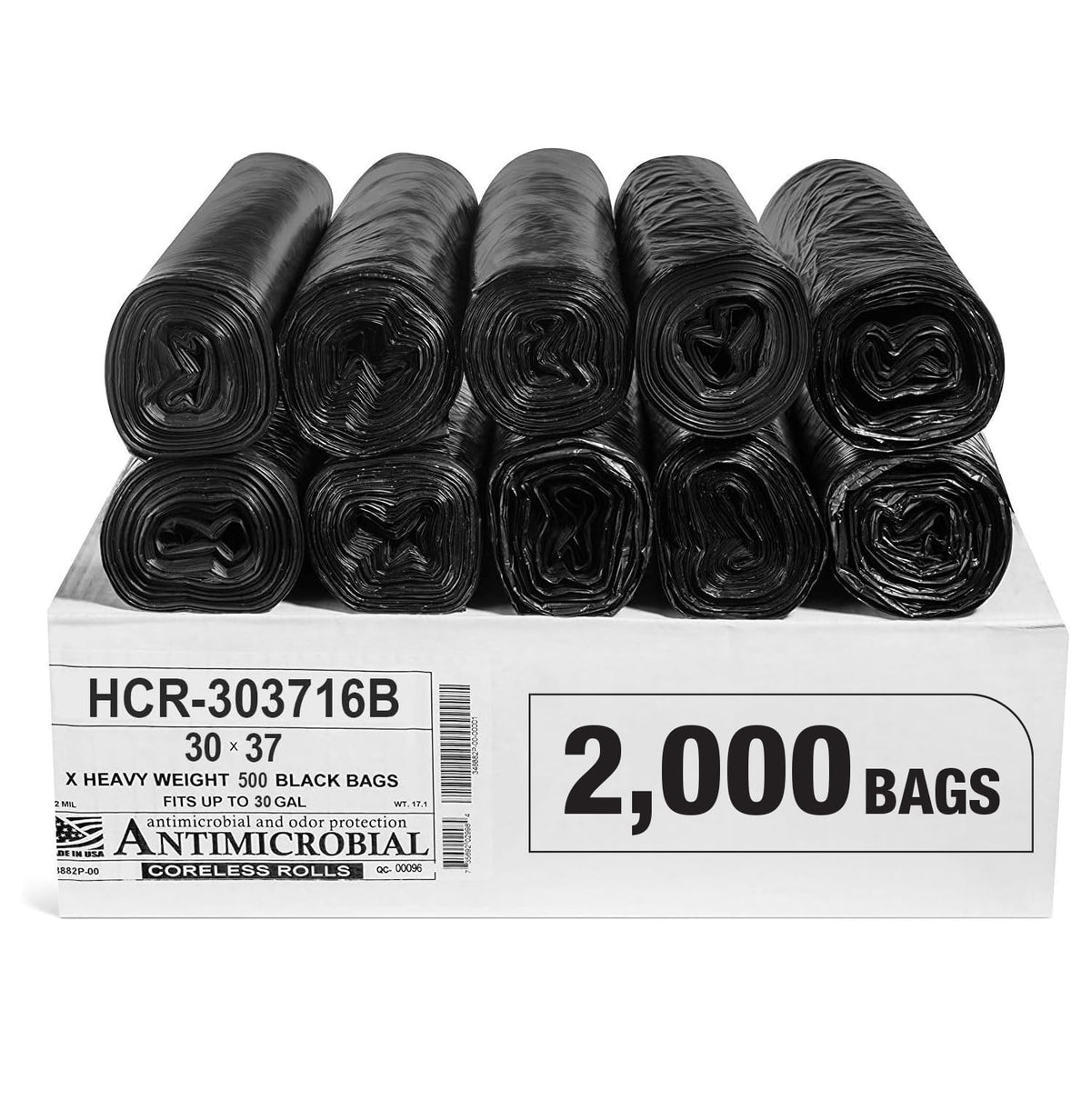 Aluf Plastics High Density Trash Bags - Heavy-Duty