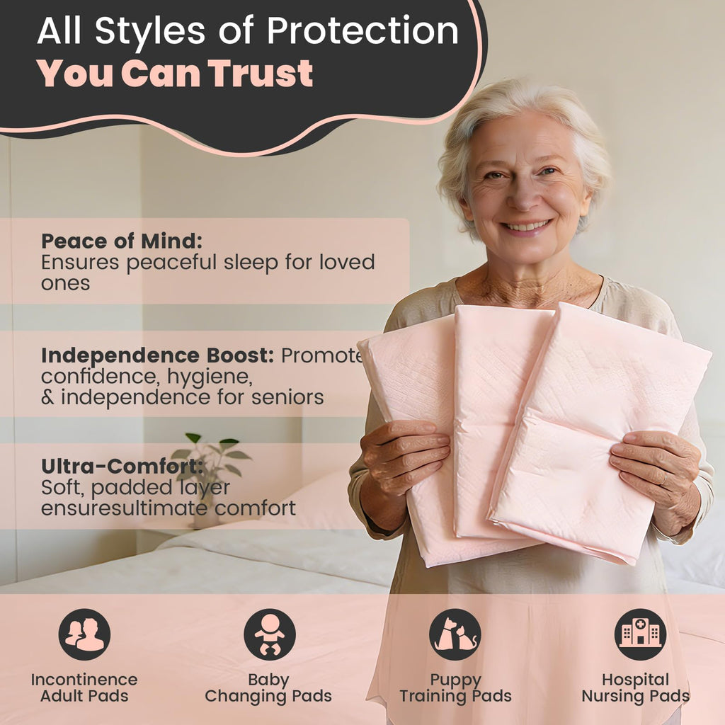 MKISS Bed Pads for Incontinence | Leakproof Underpads

