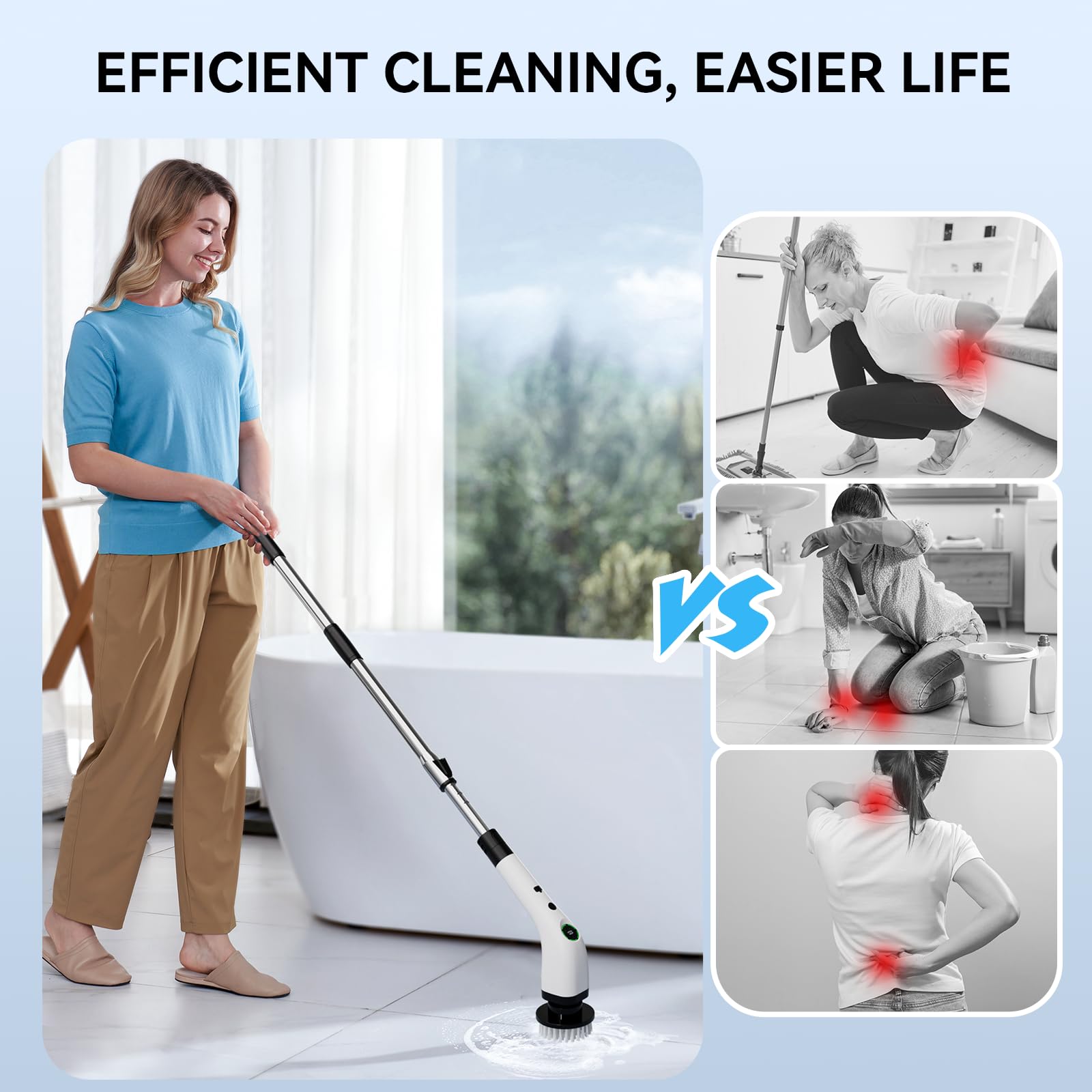 Swyprrix Electric Spin Scrubber Cordless Bathroom IPX7

