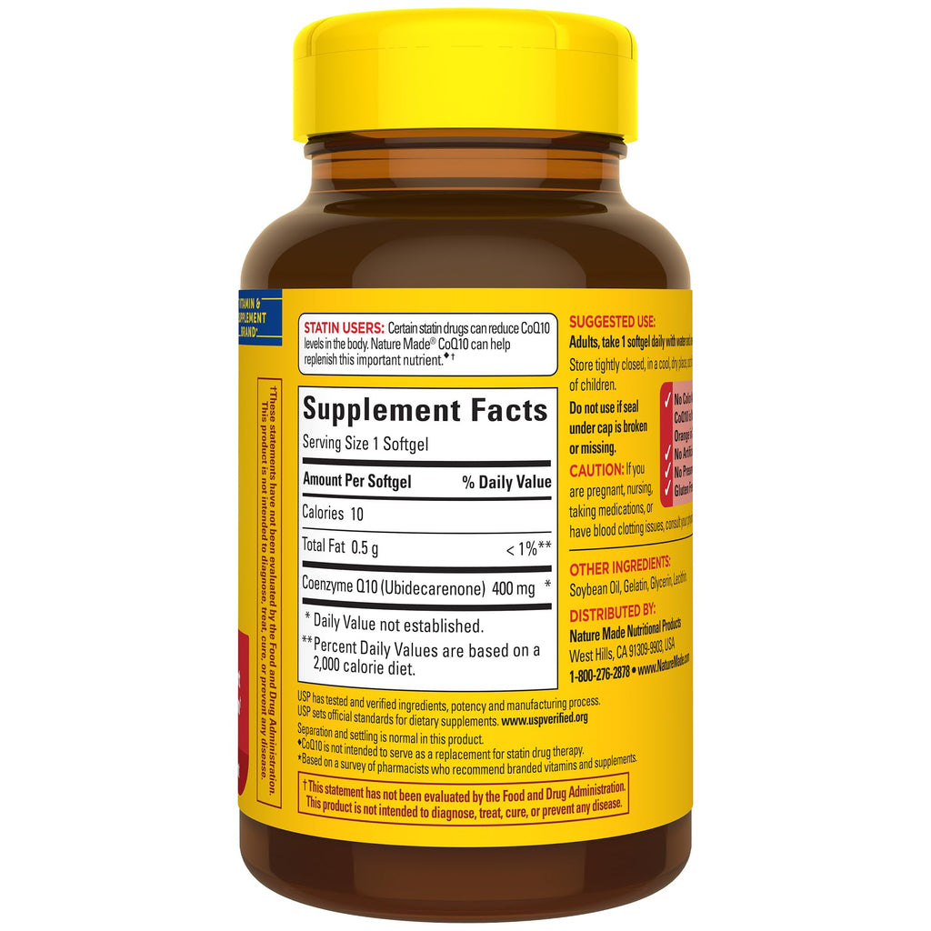 Nature Made CoQ10 400 mg Softgels for Heart Health

