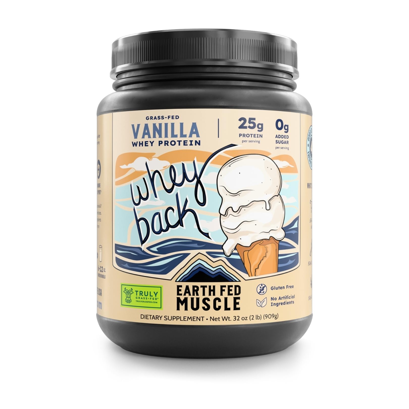 Whey Isolate by Earth Fed Muscle Irish GrassFed - 25g Protein

