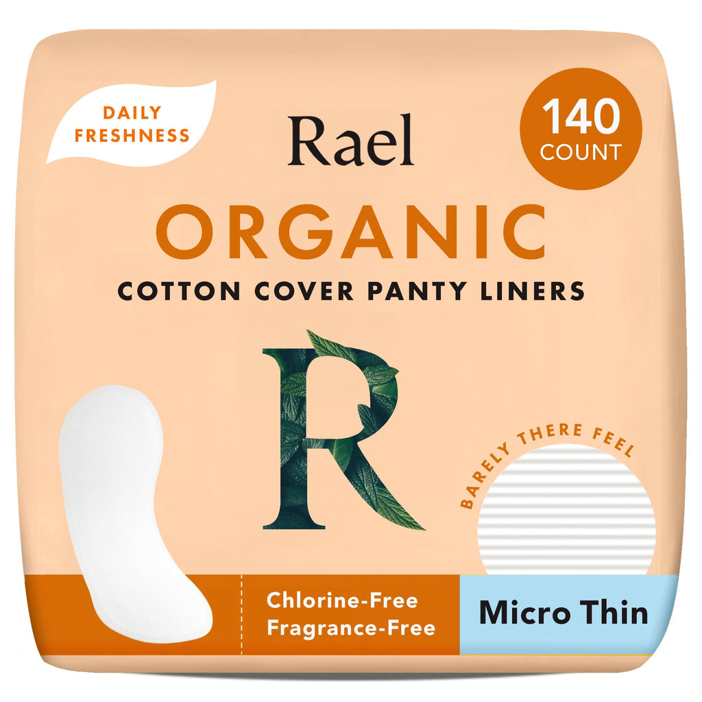 Rael Panty Liners for Women - Organic Cotton Cover, Light Absorbency