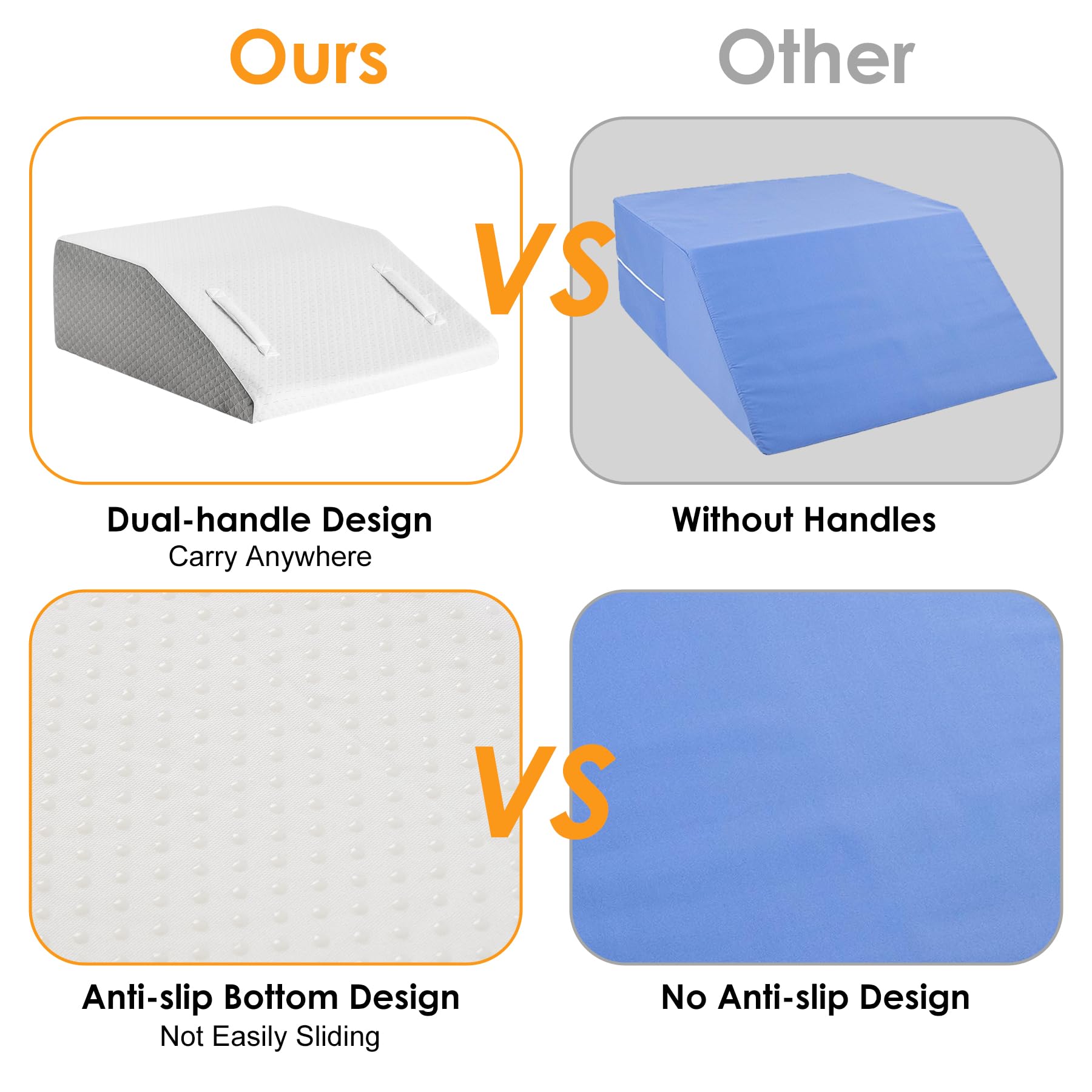 Ruqmuis Leg Elevation Pillow - Foam Wedge

