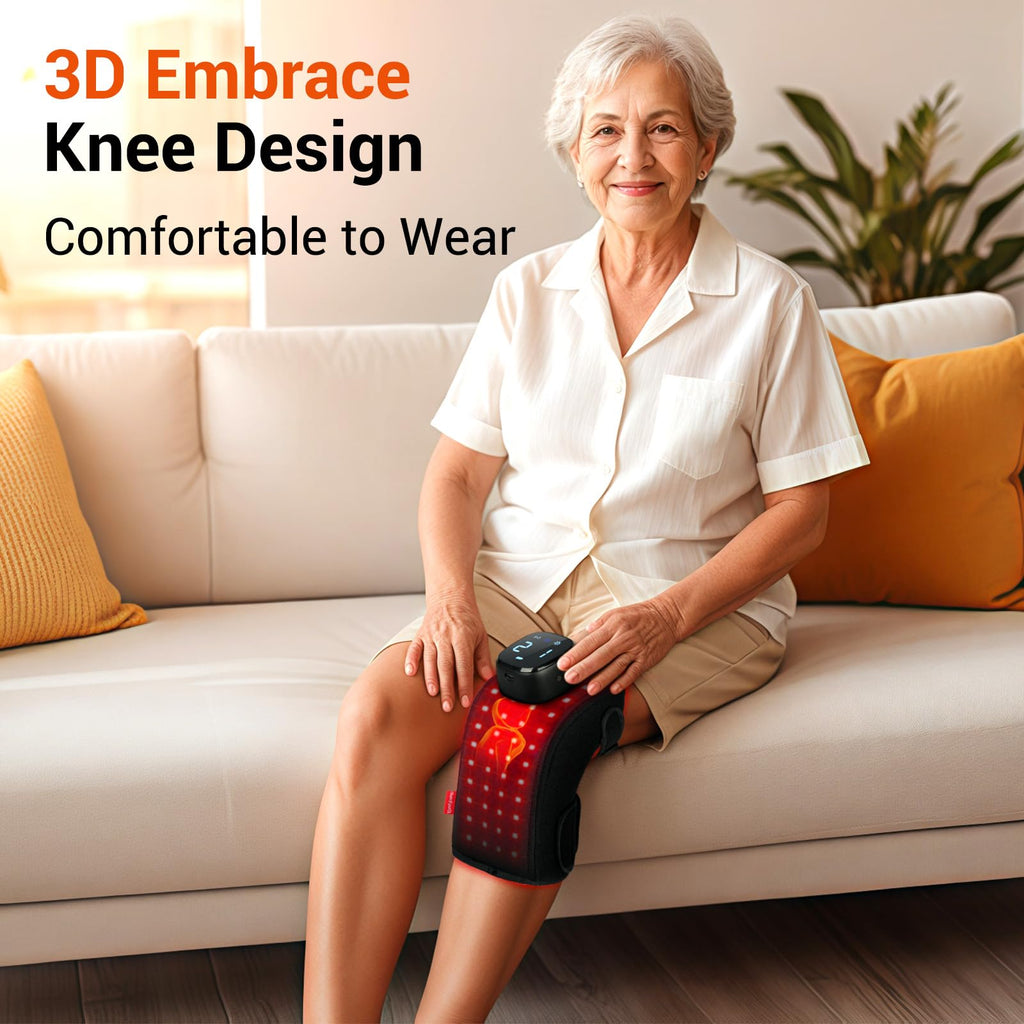 Comfytemp 3D Knee Wrap - Red Light Therapy & Vibration

