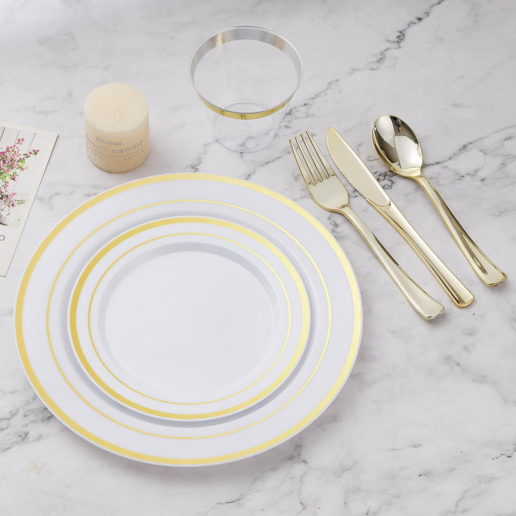 Disposable Dinnerware Set - BESTVIP Plates & Cutlery

