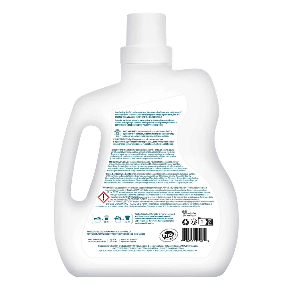 ATTITUDE Baby Laundry Detergent Liquid - EWG Verified


