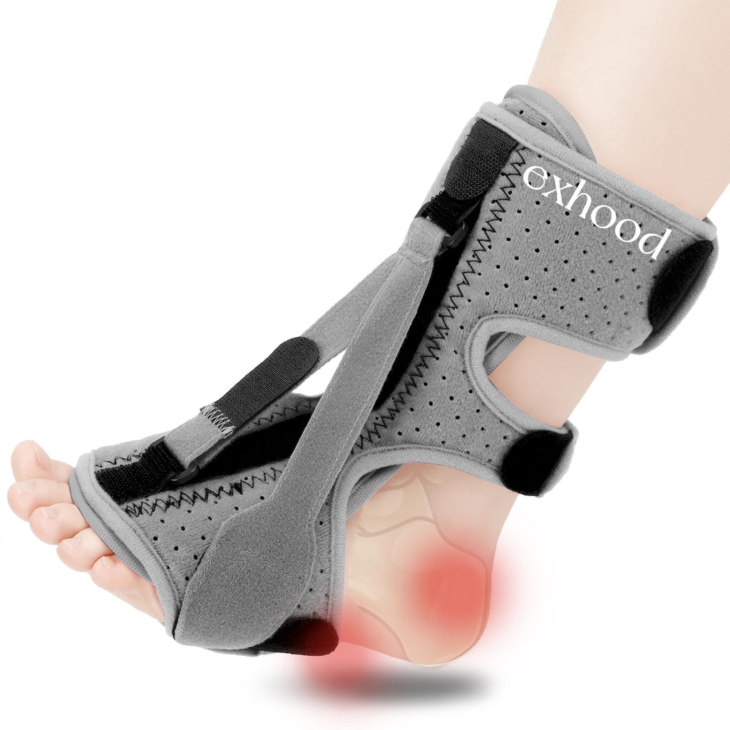 Exhood Plantar Fasciitis Night Splint with 3 Straps

