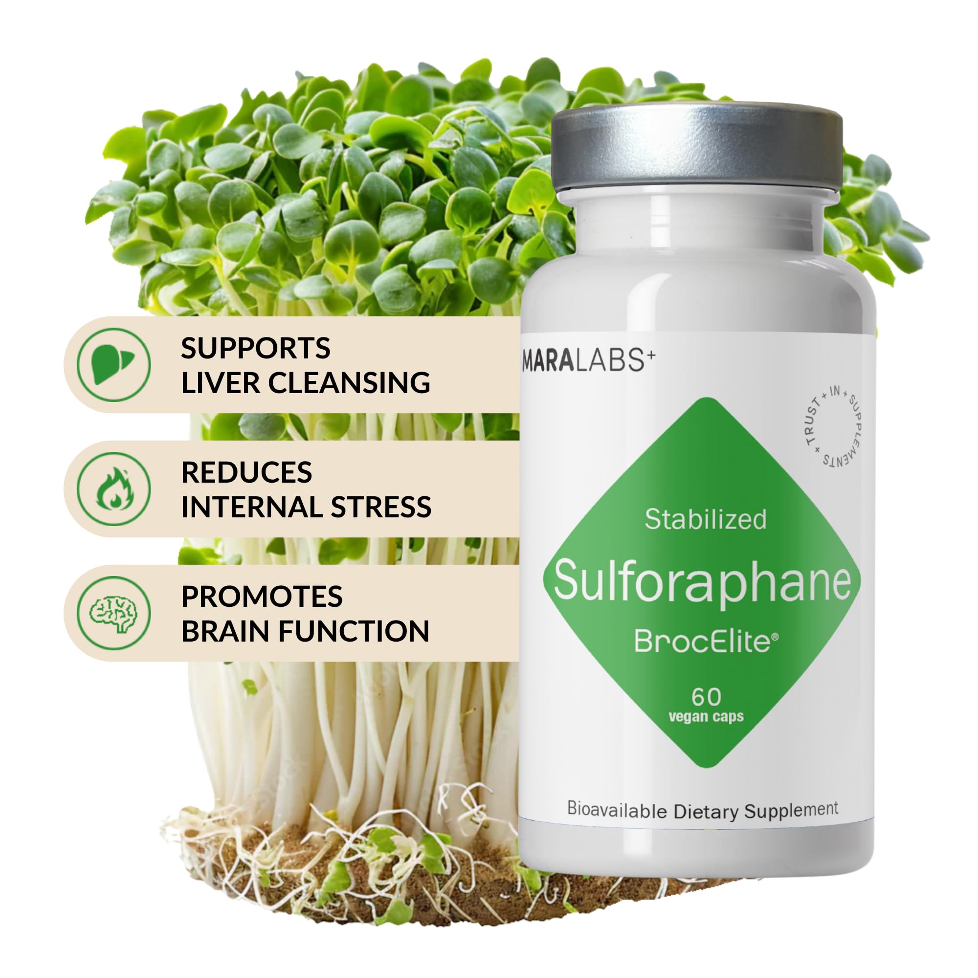 BrocElite Stabilized Sulforaphane Broccoli Supplement

